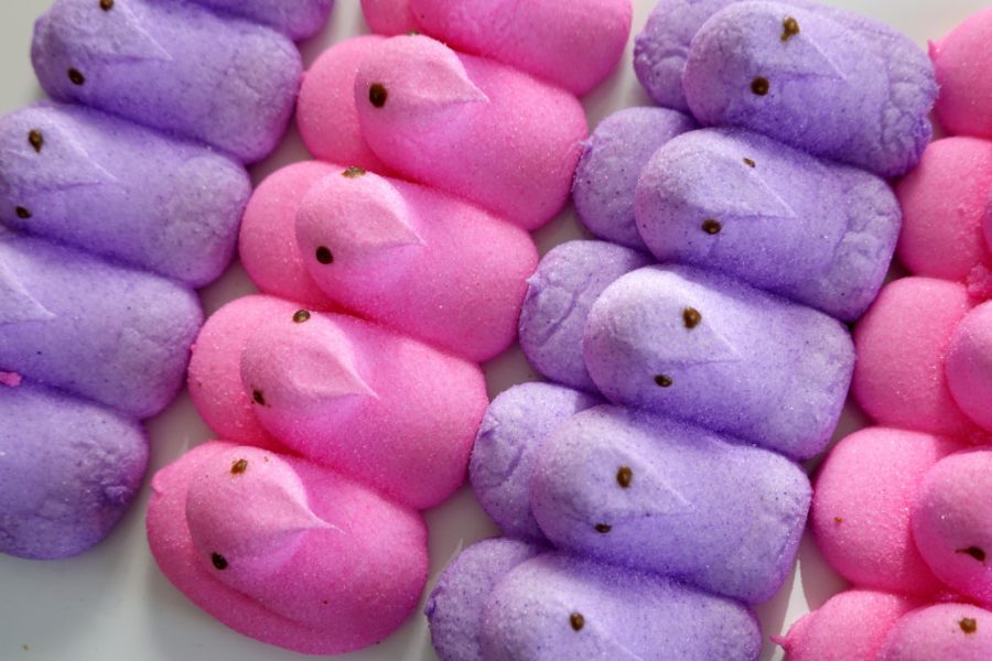 MIAMI, FLORIDA - APRIL 06: In this photo illustration, the famous Easter candy Peeps, made by Just Born Quality Confections, is displayed on April 06, 2023 in Miami, Florida. Consumer Reports announced in a recent press release that it had contacted Just Born Quality Confections earlier this year about concerns over the company’s use of Red Dye No. 3 in the Peeps candies, which has been found to cause cancer in animals. (Photo Illustration by Joe Raedle/Getty Images)