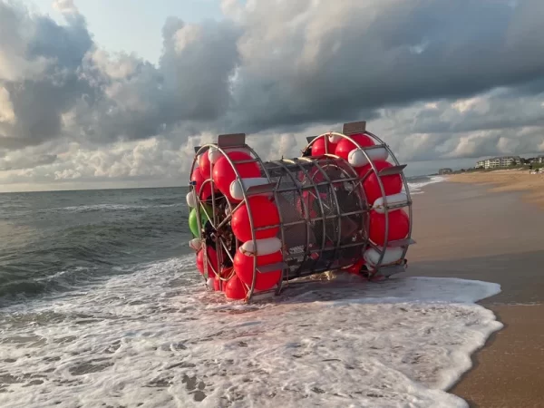 Coast Guard Arrests a Man Travelling in a Hamster Wheel
