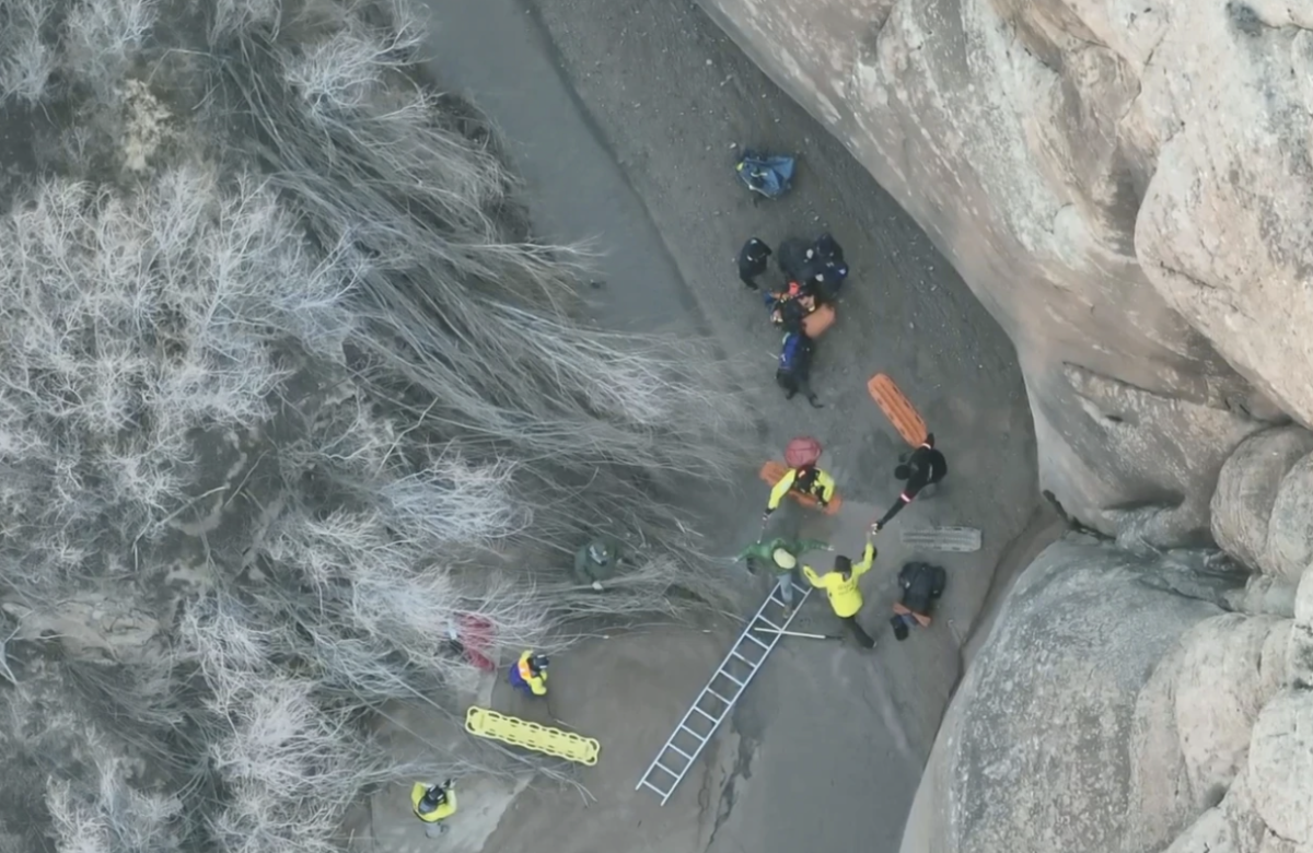 Hiker trapped in quicksand